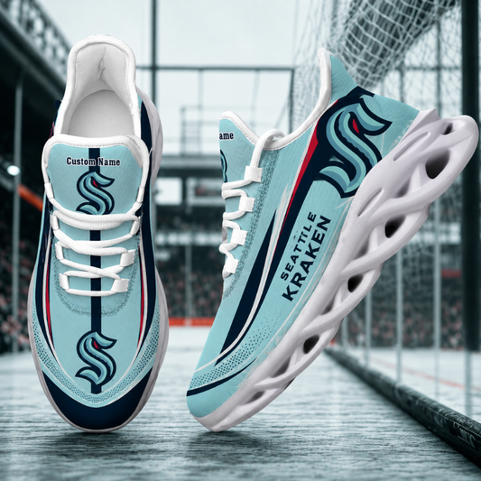 [SUPER SALE ] NEW CUSTOMIZED NHL20 STK SEATTLE KRAKEN MAX SOUL SHOES