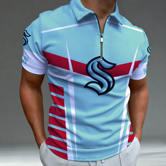 [SUPER SALE] NEW CUSTOMIZED NHL20 STK SEATTLE KRAKEN POLO SHIRT