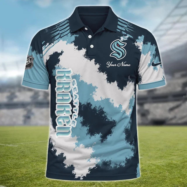 [SUPER SALE] NEW CUSTOMIZED NHL20 STK SEATTLE KRAKEN POLO SHIRT