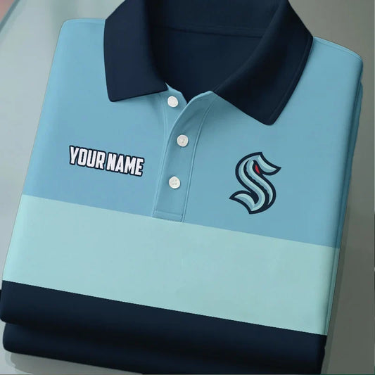 [SUPER SALE] NEW CUSTOMIZED NHL20 STK SEATTLE KRAKEN POLO SHIRT