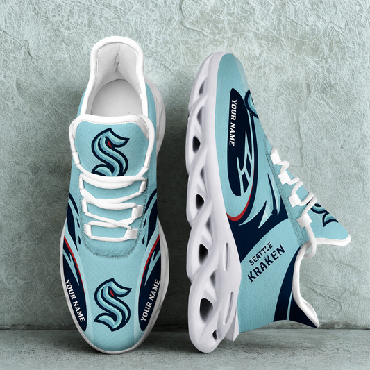 [SUPER SALE ] NEW CUSTOMIZED NHL20 STK SEATTLE KRAKEN MAX SOUL SHOES