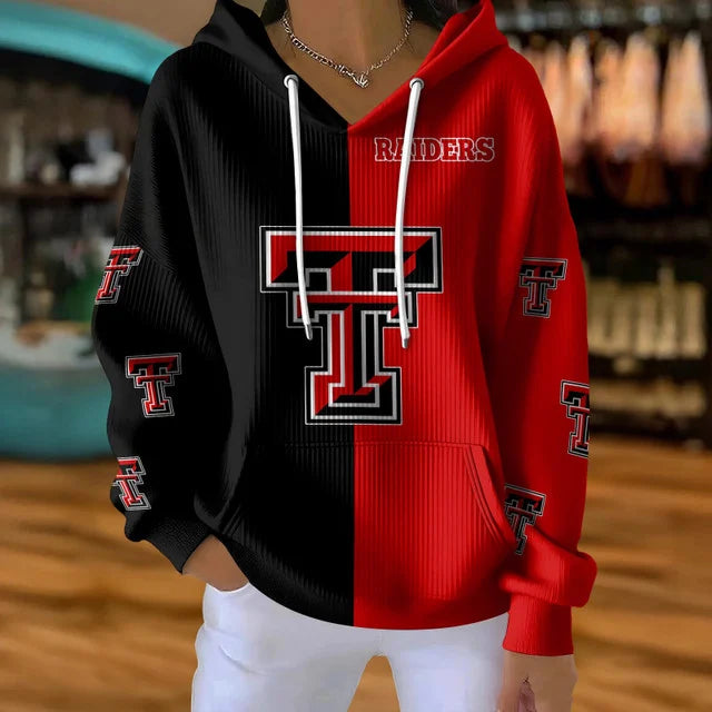 [FAN FAVORITE] NEW CUSTOMIZED NCAA CWS20 TRR TEXAS TECH RED RAIDERS RIBBED HOODIE & SWEATSHIRT