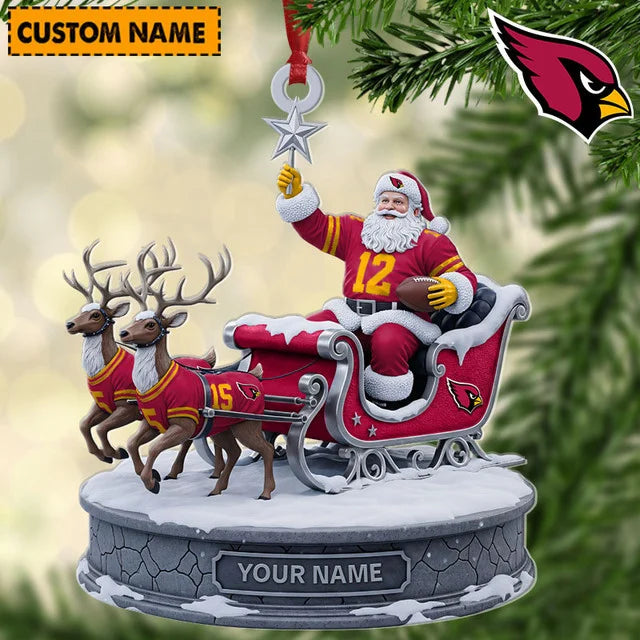 [SPECIAL OFFER] NEW CUSTOMIZED NFL20 ARC ARIZONA CARDINALS CHRISTMAS ACRYLIC ORNAMENT