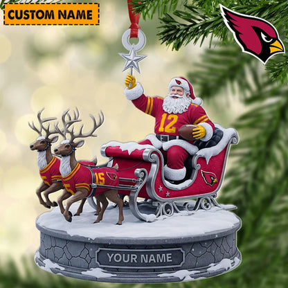 [SPECIAL OFFER] NEW CUSTOMIZED NFL20 ARC ARIZONA CARDINALS CHRISTMAS ACRYLIC ORNAMENT