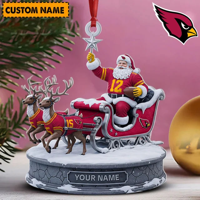 [SPECIAL OFFER] NEW CUSTOMIZED NFL20 ARC ARIZONA CARDINALS CHRISTMAS ACRYLIC ORNAMENT