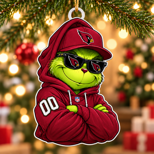 [SPECIAL OFFER] NEW CUSTOMIZED NFL20 ARC ARIZONA CARDINALS CHRISTMAS ACRYLIC ORNAMENT