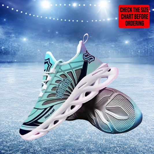 [SUPER SALE] NEW CUSTOMIZED NHL20 STK SEATTLE KRAKEN CLUNKY SNEAKERS