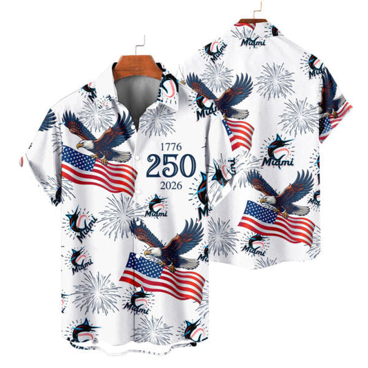 [FLASH SALE] NEW CUSTOMIZED MLB20 MMS MIAMI MARLINS UNISEX HAWAIIAN SHIRT