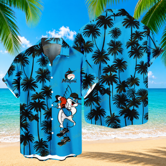[FLASH SALE] NEW CUSTOMIZED MLB20 MMS MIAMI MARLINS UNISEX HAWAIIAN SHIRT