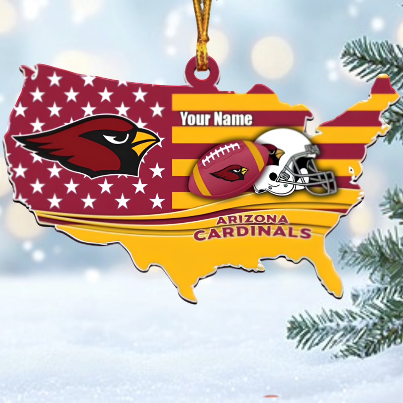 [SPECIAL OFFER] NEW CUSTOMIZED NFL20 ARC ARIZONA CARDINALS CHRISTMAS ACRYLIC ORNAMENT