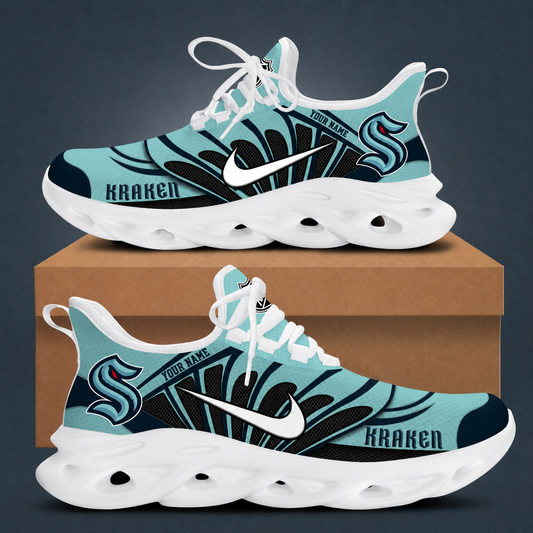 [SUPER SALE] NEW CUSTOMIZED NHL20 STK SEATTLE KRAKEN CLUNKY SNEAKERS