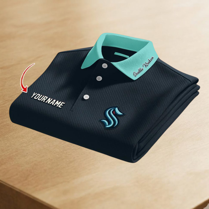 [SUPER SALE] NEW CUSTOMIZED NHL20 SEATTLE KRAKEN POLO SHIRT