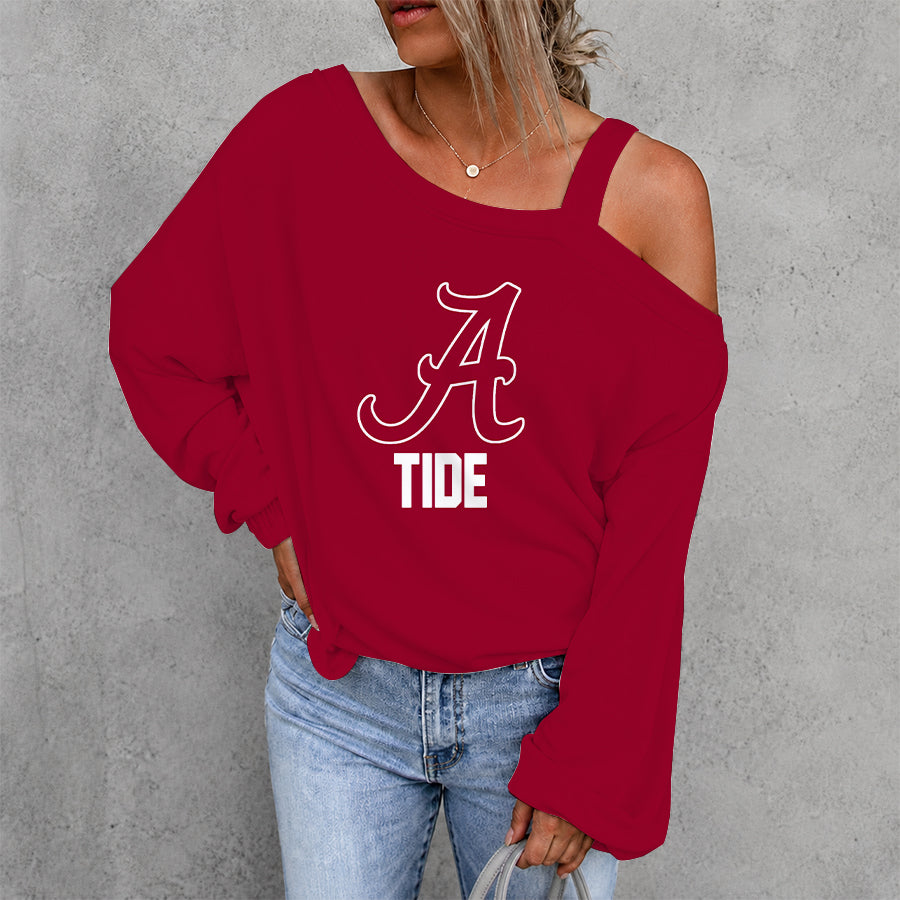 [FAN FAVORITE] NEW CUSTOMIZED NCAA CWS21 ABC ALABAMA CRIMSON TIDE DROP SHOULDER SWEATSHIRT