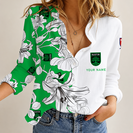 [FAN EXCLUSIVE] NEW CUSTOMIZED MLS21 ATF AUSTIN FC WOMEN CASUAL SHIRT