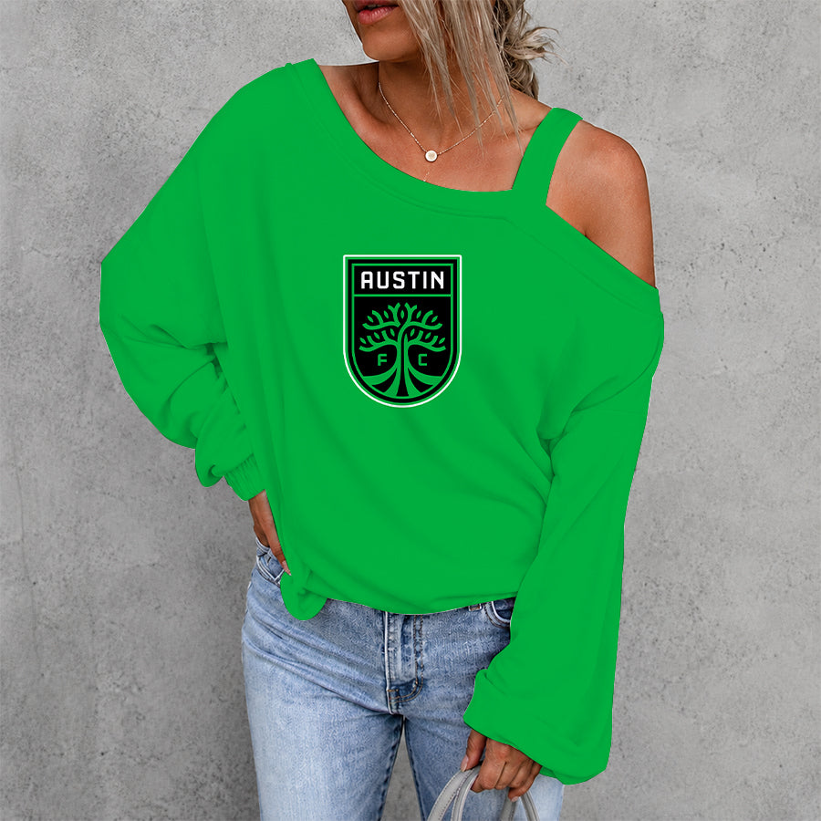 [FAN EXCLUSIVE] NEW CUSTOMIZED MLS21 ATF AUSTIN FC DROP SHOULDER SWEATSHIRT