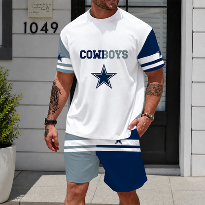 [SPECIAL OFFER] NEWCUSTOMIZED NFL21 DCB DALLAS COWBOYS UNISEX T-SHIRT & SHORTS SET