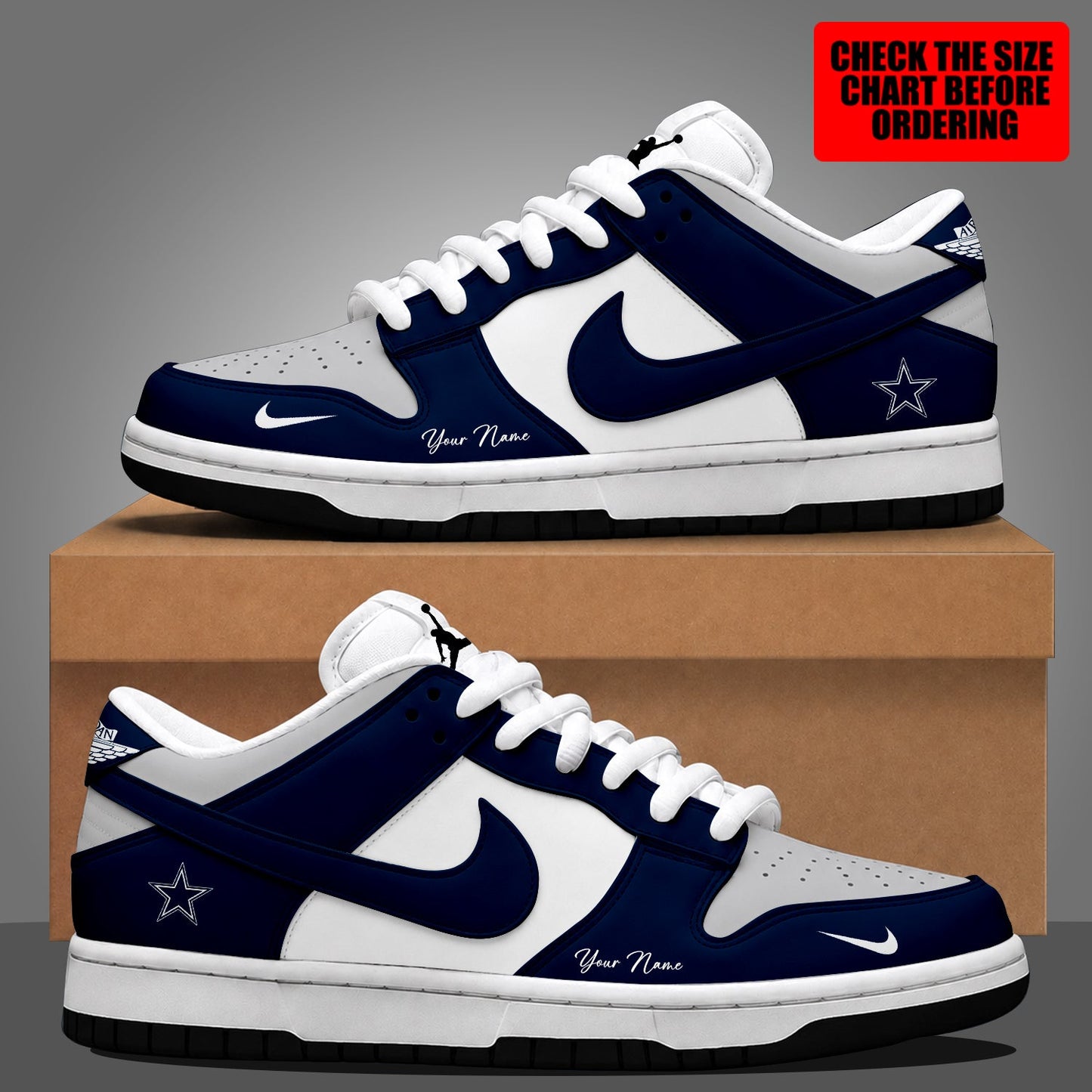 [SPECIAL OFFER] NEW CUSTOMIZED NFL21 DCB DALLAS COWBOYS DUNK LOW SHOES