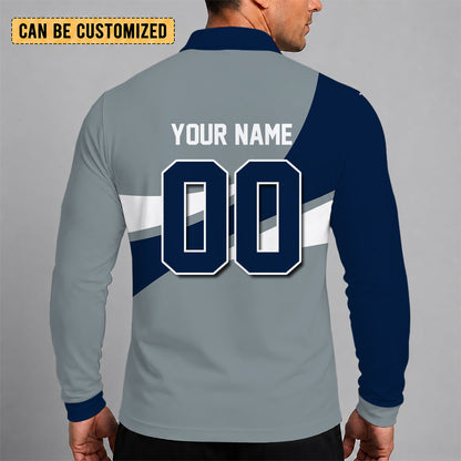[SPECIAL OFFER] NEW CUSTOMIZED NFL21 DCB DALLAS COWBOYS LONG SLEEVE POLO SHIRT