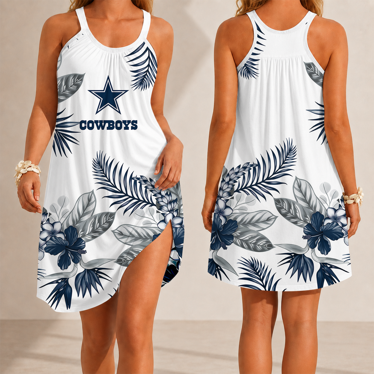 [SPECIAL OFFER] NEW CUSTOMIZED NFL21 DCB DALLAS COWBOYS CAMISOLE DRESS
