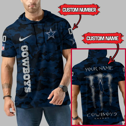 [HOT DEAL] NEW CUSTOMIZED NFL21 DCB DALLAS COWBOYS SHORT SLEEVE HOODIE