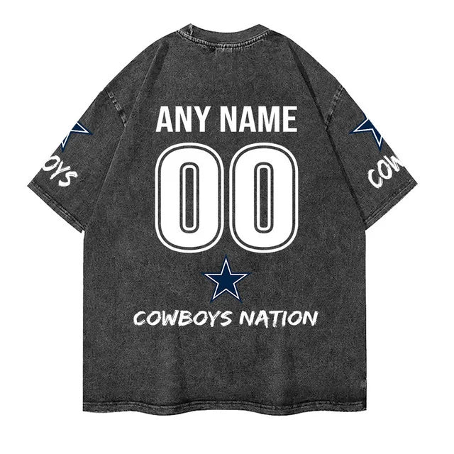 [SPECIAL OFFER] NEW CUSTOMIZED NFL21 DCB DALLAS COWBOYS FUNNY MULTICOLOR WASHED TEE