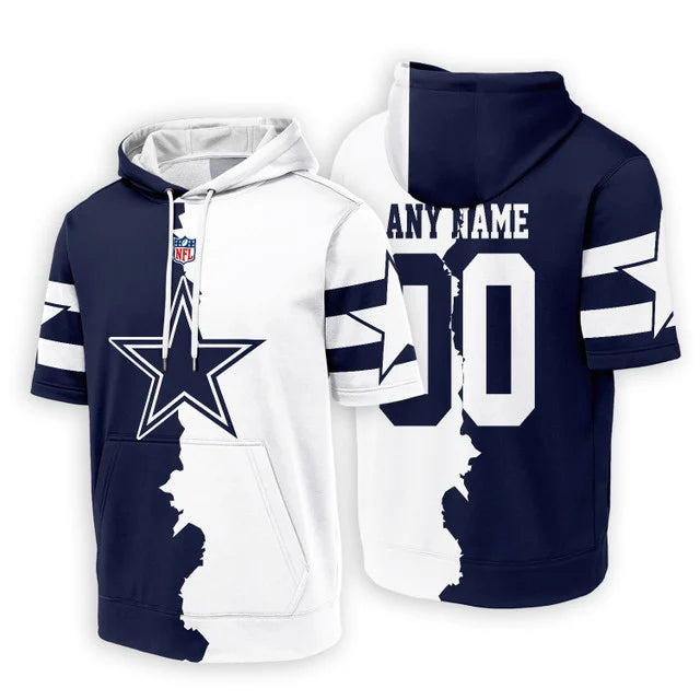 [SPECIAL OFFER] NEW CUSTOMIZED NFL21 DCB DALLAS COWBOYS SHORT SLEEVE HOODIE T-SHIRT