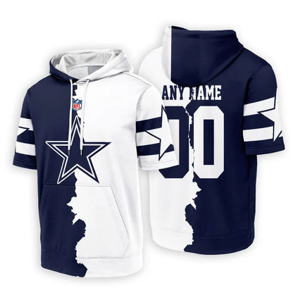 [SPECIAL OFFER] NEW CUSTOMIZED NFL21 DCB DALLAS COWBOYS SHORT SLEEVE HOODIE T-SHIRT