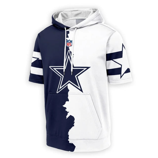 [SPECIAL OFFER] NEW CUSTOMIZED NFL21 DCB DALLAS COWBOYS SHORT SLEEVE HOODIE T-SHIRT