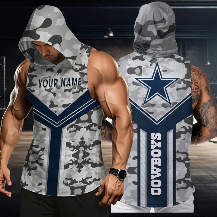 [SPECIAL OFFER] NEW CUSTOMIZED NFL21 DCB DALLAS COWBOYS HOODED TANK TOP