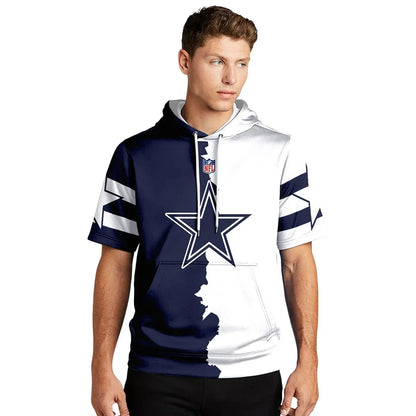 [SPECIAL OFFER] NEW CUSTOMIZED NFL21 DCB DALLAS COWBOYS SHORT SLEEVE HOODIE T-SHIRT