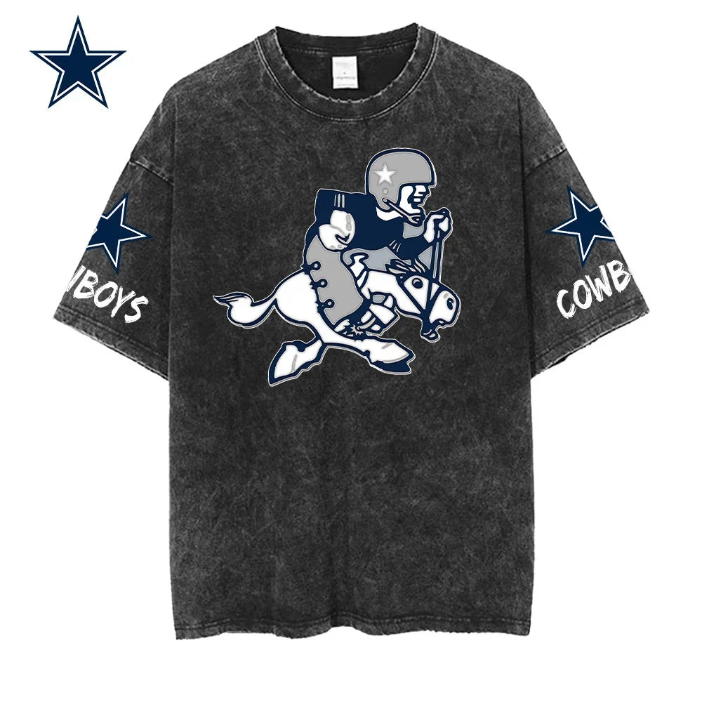 [SPECIAL OFFER] NEW CUSTOMIZED NFL21 DCB DALLAS COWBOYS FUNNY MULTICOLOR WASHED TEE