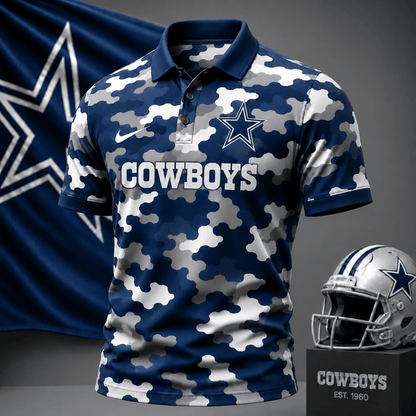 [SPECIAL OFFER] NEW CUSTOMIZED NFL21 DCB DALLAS COWBOYS CAMO POLO SHIRT