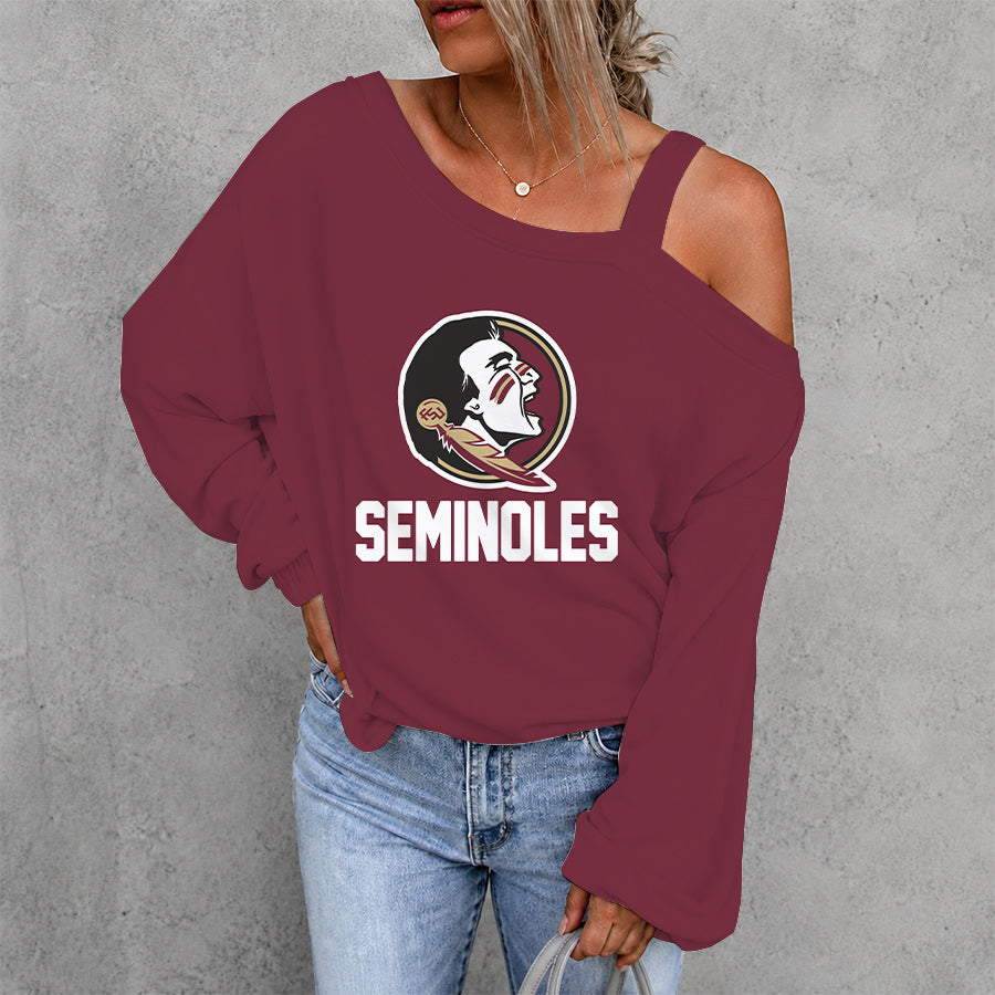 [FAN FAVORITE] NEW CUSTOMIZED NCAA FBS21 FLS FLORIDA STATE SEMINOLES DROP SHOULDER SWEATSHIRT