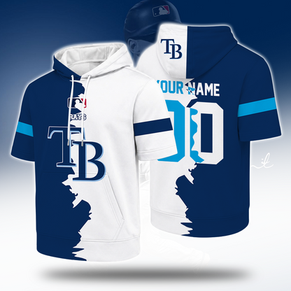 [FLASH SALE] NEW CUSTOMIZED MLB21 TBR TAMPA BAY RAYS SHORT SLEEVE HOODIE