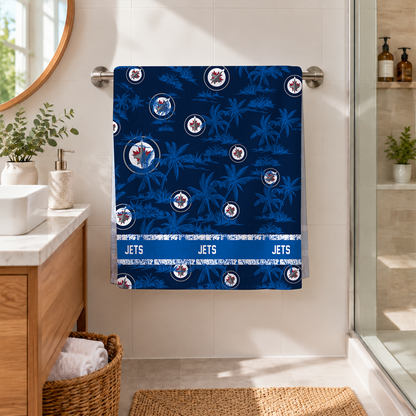 [SUPER SALE] NEW CUSTOMIZED NHL21 WPJ WINNIPEG JETS BEACH TOWEL