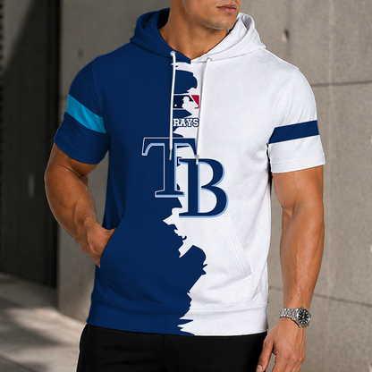 [FLASH SALE] NEW CUSTOMIZED MLB21 TBR TAMPA BAY RAYS SHORT SLEEVE HOODIE