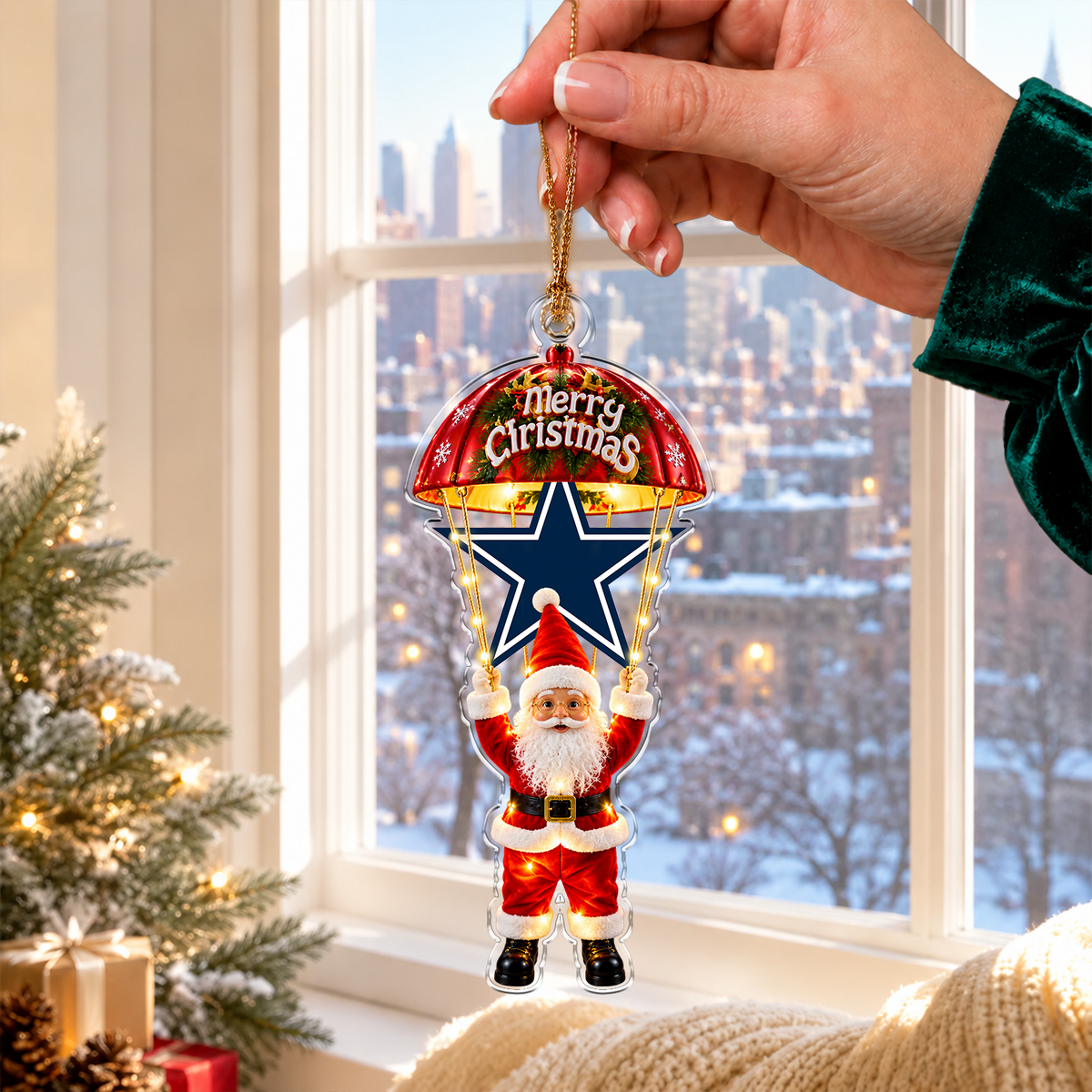 [SPECIAL OFFER] NEW CUSTOMIZED NFL21 DCB DALLAS COWBOYS CHRISTMAS ACRYLIC ORNAMENT