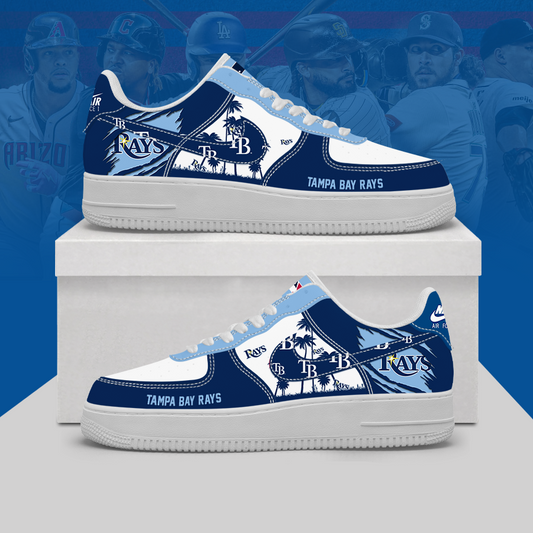 [FLASH SALE] NEW CUSTOMIZED MLB21 TBR TAMPA BAY RAYS AF1 SHOES