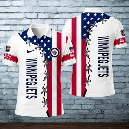 [SUPER SALE] NEW CUSTOMIZED NHL21 WPJ WINNIPEG JETS POLO SHIRT