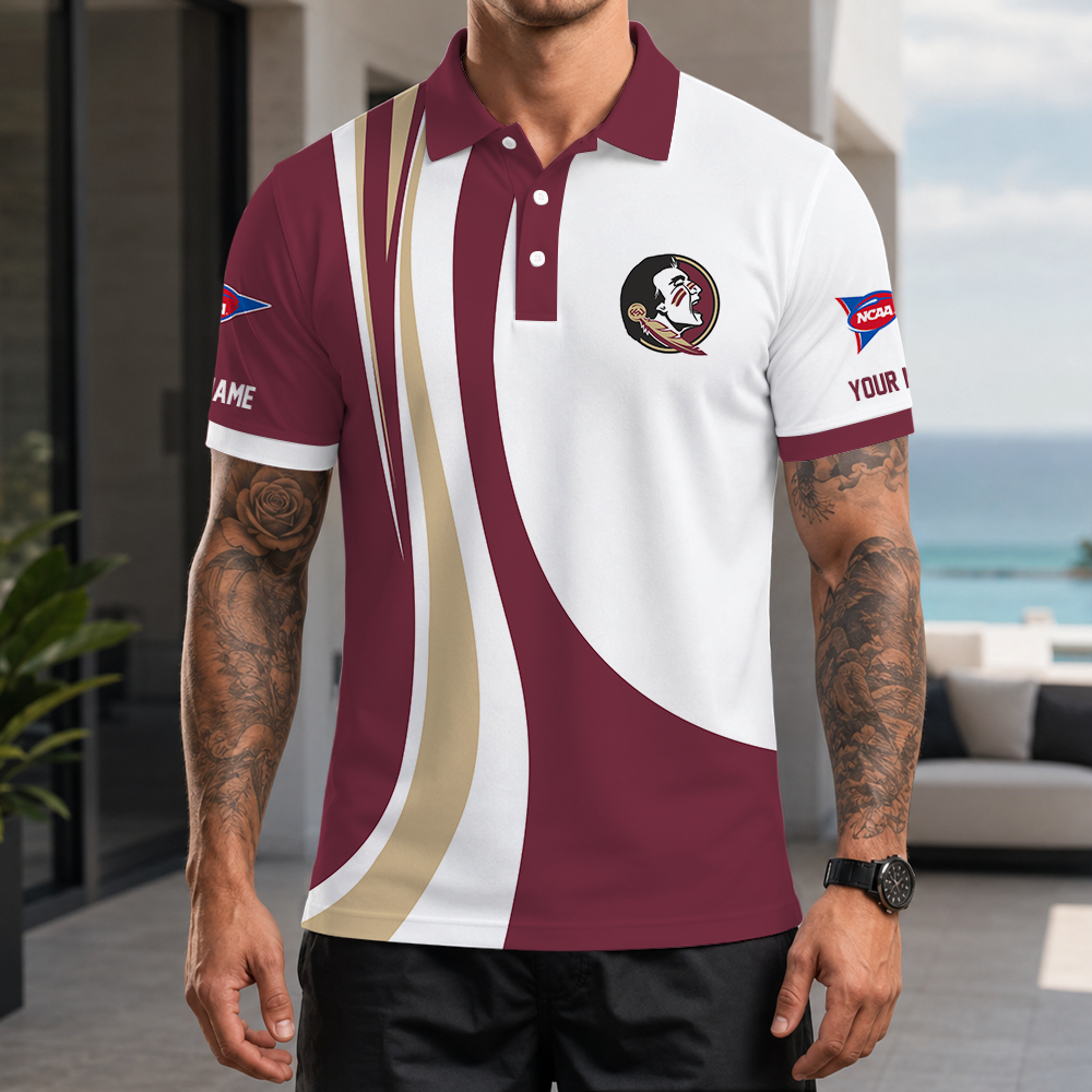 [FAN FAVORITE] NEW CUSTOMIZED NCAA FBS21 FLS FLORIDA STATE SEMINOLES POLO SHIRT