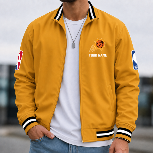 [HOT DEAL] NEW CUSTOMIZED NBA21 PSU PHOENIX SUNS MULTICOLOR MEN'S CASUAL JACKET