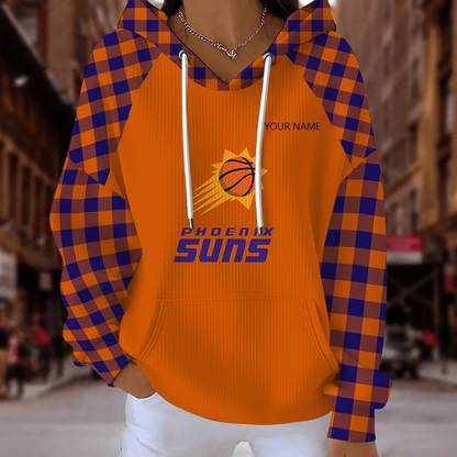 [HOT DEAL] NEW CUSTOMIZED NBA21 PSU PHOENIX SUNS  RIBBED HOODIE & SWEATSHIRT