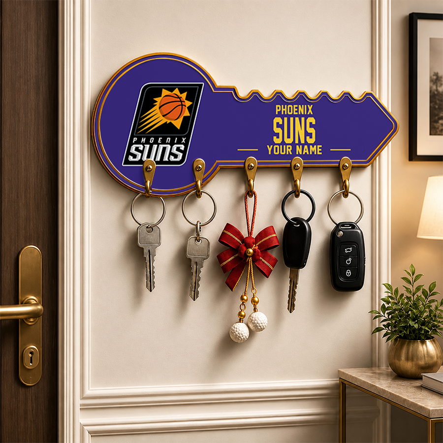 [HOT DEAL] NEW CUSTOMIZED NBA21 PSU PHOENIX SUNS WALL KEY HOLDER FOR HOME