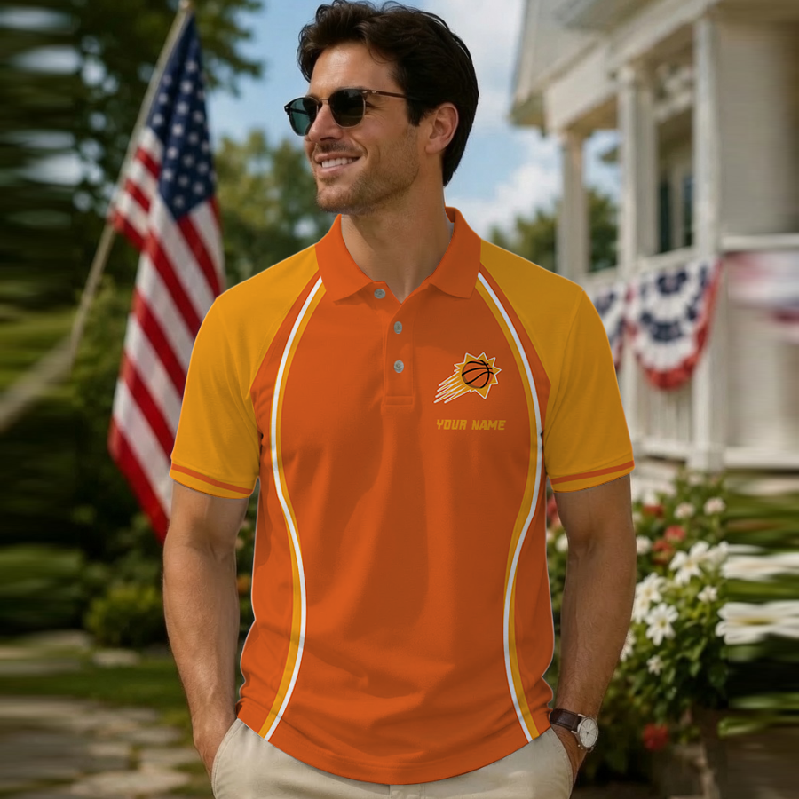 [HOT DEAL] NEW CUSTOMIZED NBA21 PSU PHOENIX SUNS POLO SHIRT