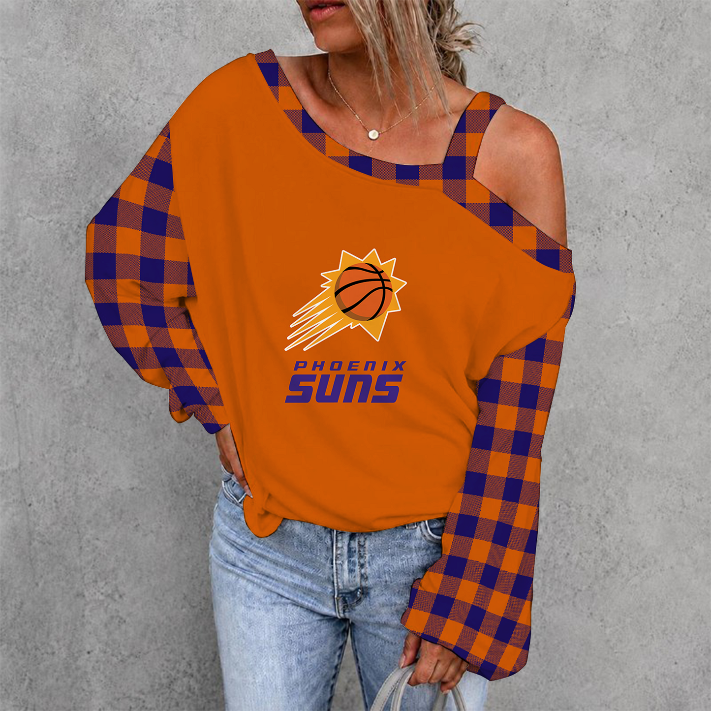 [HOT DEAL] NEW CUSTOMIZED NBA21 PSU PHOENIX SUNS DROP SHOULDER SWEATSHIRT