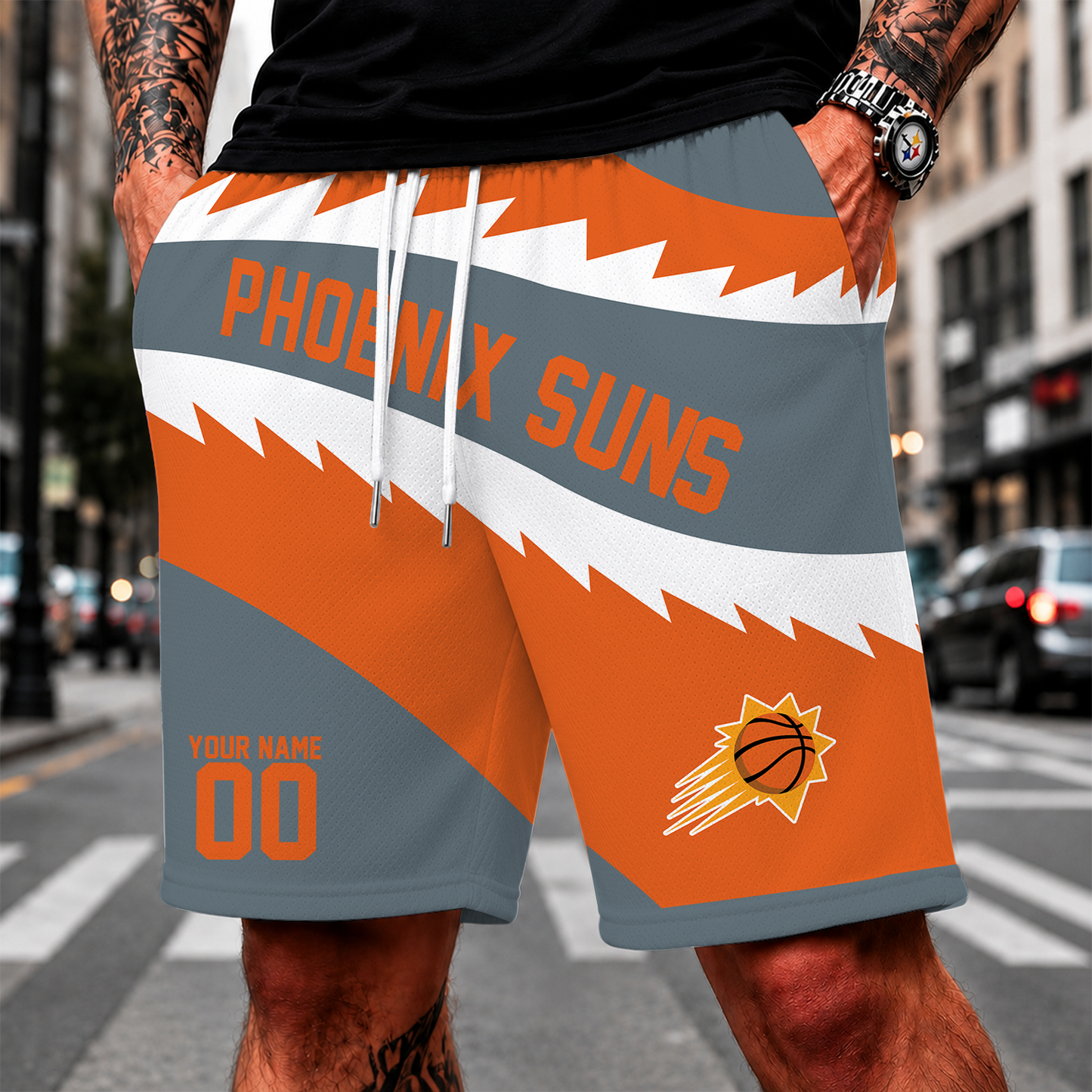 [HOT DEAL] NEW CUSTOMIZED NBA21 PSU PHOENIX SUNS SHORT PANTS