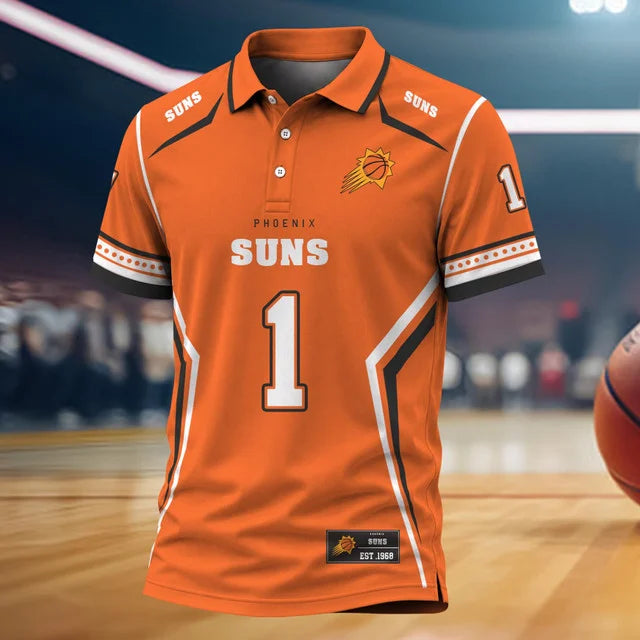 [HOT DEAL] NEW CUSTOMIZED NBA21 PSU PHOENIX SUNS POLO SHIRT