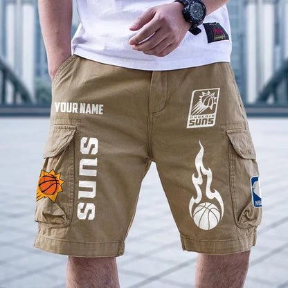 [HOT DEAL] NEW CUSTOMIZED NBA21 PSU PHOENIX SUNS CARGO SHORTS