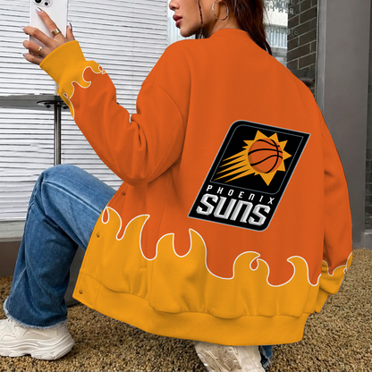 [HOT DEAL] NEW CUSTOMIZED NBA21 PSU PHOENIX SUNS BASEBALL JACKET, SATIN VARSITY JACKET