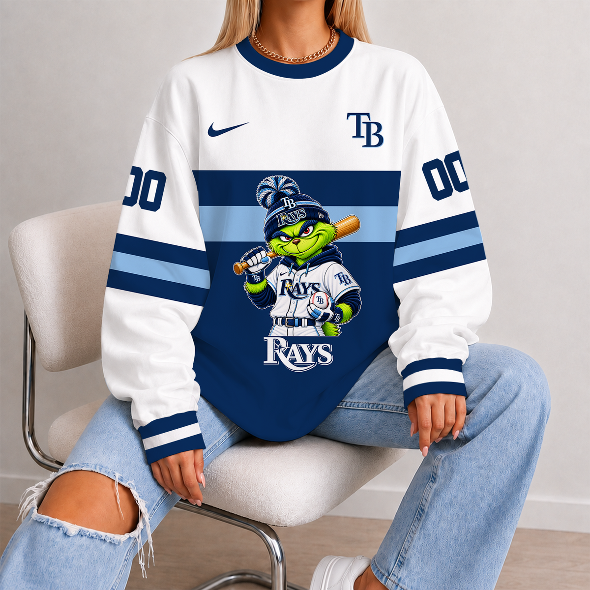 [FLASH SALE] NEW CUSTOMIZED MLB21 TBR TAMPA BAY RAYS UNISEX SWEATSHIRT